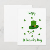 Minimalistischer Niedlicher Happy St Patrick's Day RSVP Karte (Vorne/Hinten)