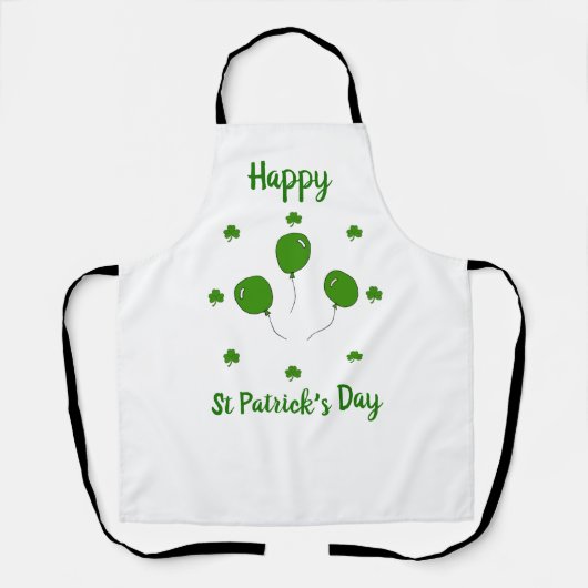 Minimalistischer Niedlicher Happy St Patrick's Day Schürze (Vorderseite)