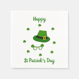 Minimalistischer Niedlicher Happy St Patrick's Day Serviette