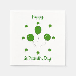 Minimalistischer Niedlicher Happy St Patrick's Day Serviette