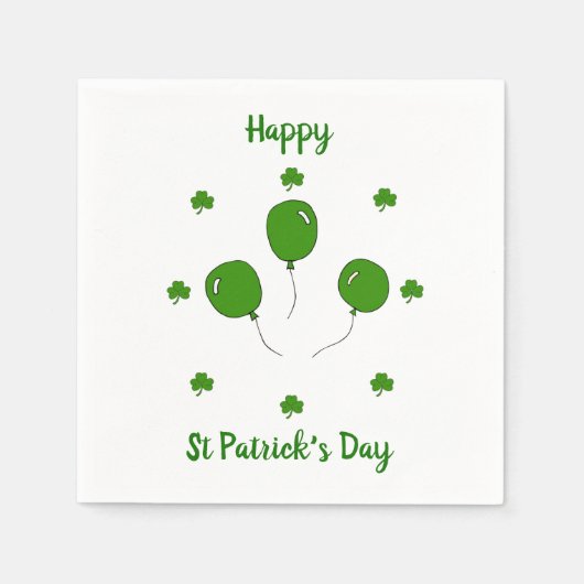 Minimalistischer Niedlicher Happy St Patrick's Day Serviette (Vorderseite)