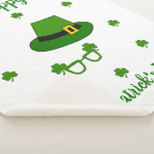 Minimalistischer Niedlicher Happy St Patrick's Day Sherpadecke (3/4)