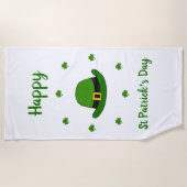 Minimalistischer Niedlicher Happy St Patrick's Day Strandtuch (Vorderseite)