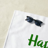 Minimalistischer Niedlicher Happy St Patrick's Day Strandtuch (Beispiel)