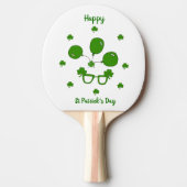 Minimalistischer Niedlicher Happy St Patrick's Day Tischtennis Schläger (Vorderseite)