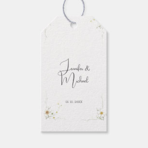 Minimalistischer Niedlicher Hochzeitsempfang Geschenkanhänger