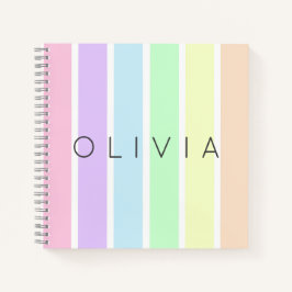 Minimalistischer niedlicher Regenbogen-Multicolor- Notizblock