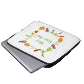 Minimalistischer Niedlicher Welttag für Vegetarier Laptopschutzhülle (Vorne Knopf)