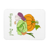 Minimalistischer Niedlicher Welttag für Vegetarier Magnet (Horizontal)
