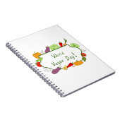 Minimalistischer Niedlicher Welttag für Vegetarier Notizblock (Rechte Seite)