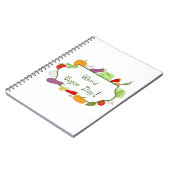 Minimalistischer Niedlicher Welttag für Vegetarier Notizblock (Linke Seite)