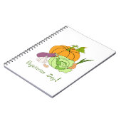 Minimalistischer Niedlicher Welttag für Vegetarier Notizblock (Linke Seite)