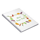 Minimalistischer Niedlicher Welttag für Vegetarier Notizblock (Rechte Seite)