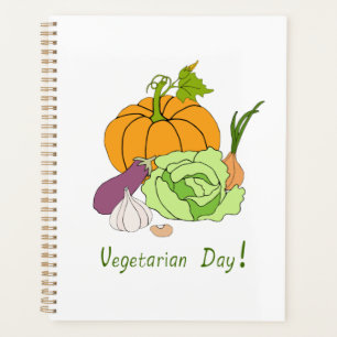Minimalistischer Niedlicher Welttag für Vegetarier Planer