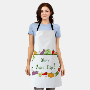 Minimalistischer Niedlicher Welttag für Vegetarier Schürze