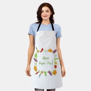 Minimalistischer Niedlicher Welttag für Vegetarier Schürze