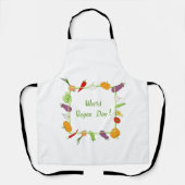 Minimalistischer Niedlicher Welttag für Vegetarier Schürze (Vorderseite)