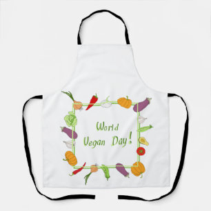 Minimalistischer Niedlicher Welttag für Vegetarier Schürze