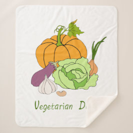 Minimalistischer Niedlicher Welttag für Vegetarier Sherpadecke