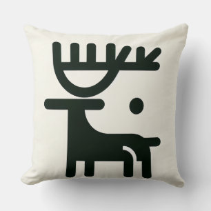 Minimalistischer nordischer Rentier  Kissen