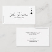 Minimalistischer Notar-Agent für Kreditsignierung Visitenkarte (Vorne/Hinten)