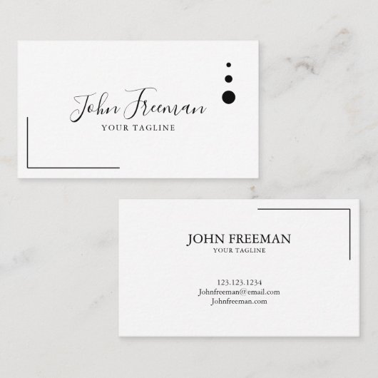 Minimalistischer Notar-Agent für Kreditsignierung Visitenkarte (Vorne/Hinten)