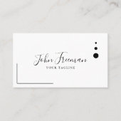 Minimalistischer Notar-Agent für Kreditsignierung Visitenkarte (Vorderseite)