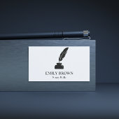 Minimalistischer Notar-Agent Quill Ink Visitenkarte
