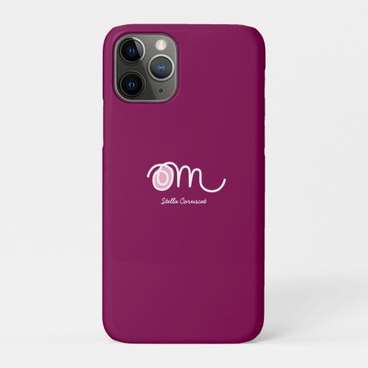 Minimalistischer Om-Handschrift-Personalisiert Case-Mate iPhone Hülle (Rückseite)