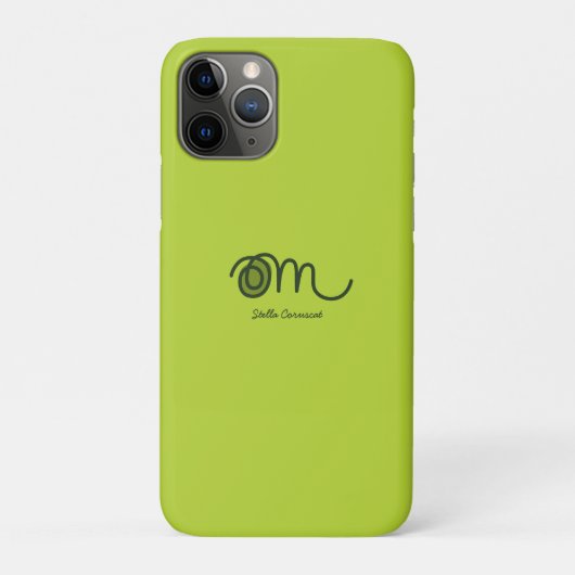 Minimalistischer Om-Handschrift-Personalisiert Case-Mate iPhone Hülle (Rückseite)