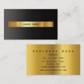 Minimalistischer Ombre Black Vip Golden Foil Vip Visitenkarte (Vorne/Hinten)