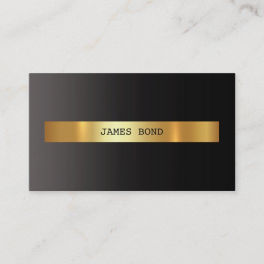 Minimalistischer Ombre Black Vip Golden Foil Vip Visitenkarte (Vorderseite)