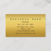 Minimalistischer Ombre Red Candy Vip Golden Foil Visitenkarte (Rückseite)