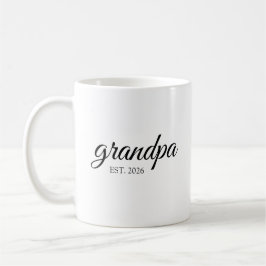 Minimalistischer Opa Gründungsdatum Kaffeetasse