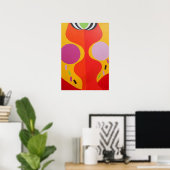 Minimalistischer orange-gelber Kunstdruck Poster (Heimbüro)