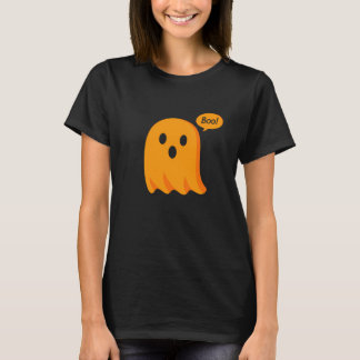 Minimalistischer orangefarbener Cartoon-Geist “Buh T-Shirt