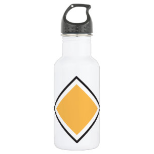 Minimalistischer orangefarbener Diamant geometrisc Edelstahlflasche