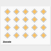 Minimalistischer orangefarbener Diamant geometrisc Runder Aufkleber (Blatt)