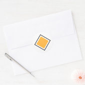 Minimalistischer orangefarbener Diamant geometrisc Runder Aufkleber