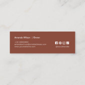 Minimalistischer Orangenreinigungsservice Mini Visitenkarte (Rückseite)