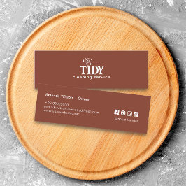 Minimalistischer Orangenreinigungsservice Mini Visitenkarte