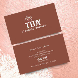 Minimalistischer Orangenreinigungsservice Visitenkarte