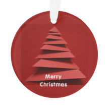 Minimalistischer Origami-Papier-Weihnachtsbaum auf