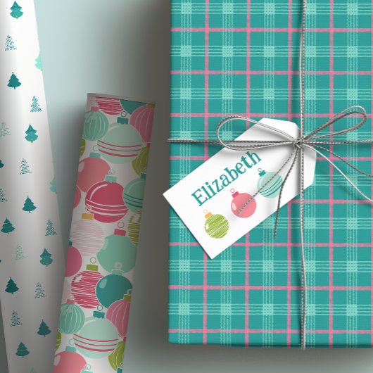 Minimalistischer Ornamenname Geschenkmarke Geschenkanhänger