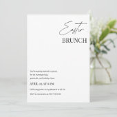 Minimalistischer Osterbrunch Einladung (Stehend Vorderseite)
