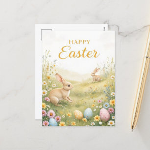 Minimalistischer Ostern Eleganter Frühling Feiertagspostkarte