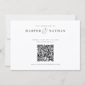 Minimalistischer Overlay-Foto-QR-Code Hochzeit Einladung (Rückseite)