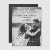 Minimalistischer Overlay-Kalender Speichern Sie da Magnetkarte (Vorne/Hinten)