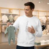 Minimalistischer Papa-wird-Shirt, einfaches Vaters Sweatshirt