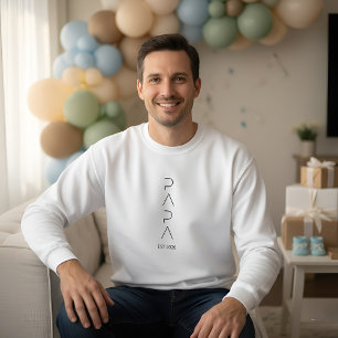 Minimalistischer Papa-wird-Shirt, einfaches Vaters Sweatshirt